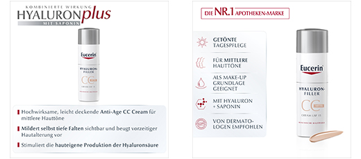 EUCERIN Combleur hyaluronique anti-âge CC Cr.mitt.LSF 15, 50 ml