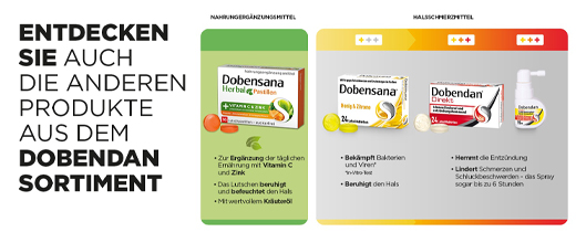 DOBENSANA Herbal Vitamine C Miel & Pastillage Zinc, 16 pcs