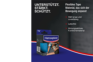 HANSAPLAST Sport Kinesiologie Tape 5 cmx5 m bleu, 1 pc