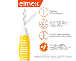 ELMEX Brosses interdentaires ISO Gr.4 0,7 mm jaune, 8 pces