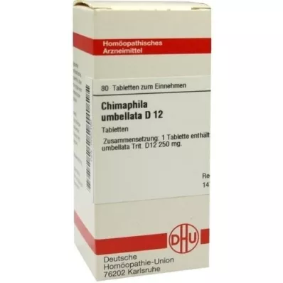 CHIMAPHILA UMBELLATA D 12 comprimés, 80 pc