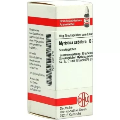 MYRISTICA SEBIFERA D 3 globules, 10 g MYRISTICA SEBIFERA D 3 globules, 10 g