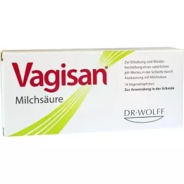 VAGISAN Suppositoires vaginaux dacide lactique, 14 pc