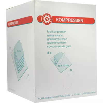 MULLKOMPRESSEN 10x10 cm stérile 32 fois, 8X5 pc MULLKOMPRESSEN 10x10 cm stérile 32 fois, 8X5 pc