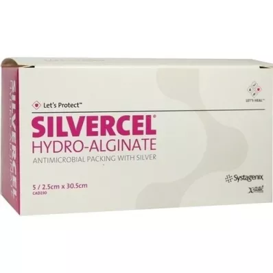 SILVERCEL Tamponnade dhydroalginate 2,5x30,5 cm, 5 pc SILVERCEL Tamponnade dhydroalginate 2,5x30,5 cm, 5 pc