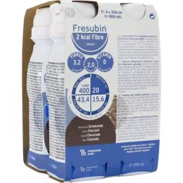 FRESUBIN Fibre 2 kcal DRINK Gourde Chocolat, 4X200 ml