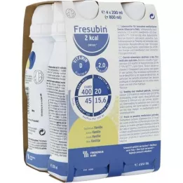 FRESUBIN 2 kcal DRINK Gourde vanille, 4X200 ml