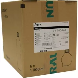 AQUA Bouteille en plastique de solution de rinçage B.Braun, 6X1000 ml