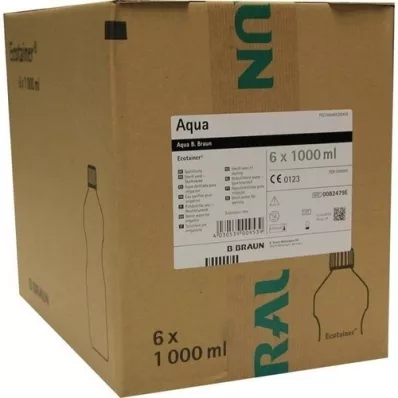 AQUA Bouteille en plastique de solution de rinçage B.Braun, 6X1000 ml AQUA Bouteille en plastique de solution de rinçage B.Braun, 6X1000 ml
