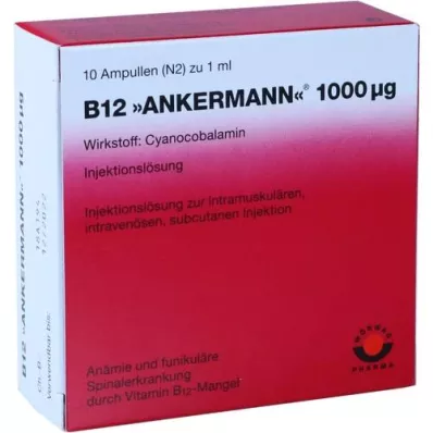 B12 ANKERMANN Ampoules de 1 000 mg, 10X1 ml