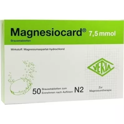 MAGNESIOCARD Comprimés effervescents de 7,5 mmol, 50 pc MAGNESIOCARD Comprimés effervescents de 7,5 mmol, 50 pc