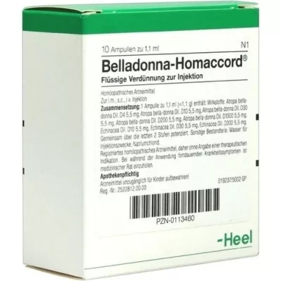 BELLADONNA HOMACCORD Ampoules, 10 pc