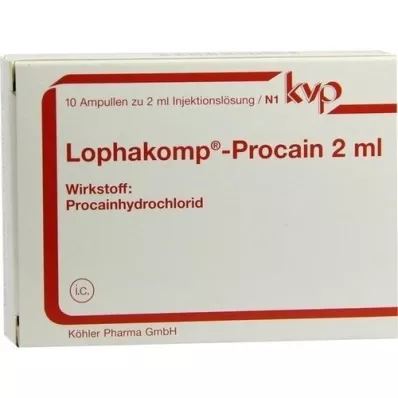LOPHAKOMP Procaïne 2 ml solution injectable, 10X2 ml LOPHAKOMP Procaïne 2 ml solution injectable, 10X2 ml