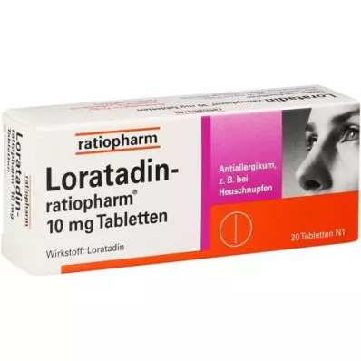 LORATADIN-ratiopharm 10 mg comprimés, 20 pc