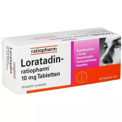 LORATADIN-ratiopharm 10 mg comprimés, 50 pc