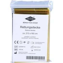 RETTUNGSDECKE KFZ 160x210 cm or/argent, 1 pièce
