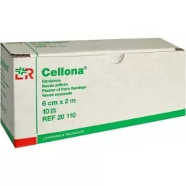 CELLONA Pansements en plâtre 6 cmx2 m, 10 pièces
