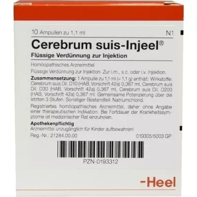 CEREBRUM SUIS Ampoules Injeel, 10 pc