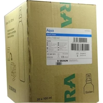 AQUA Solution de rinçage B.Braun Ecolav, 20X100 ml AQUA Solution de rinçage B.Braun Ecolav, 20X100 ml