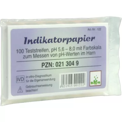 INDIKATORPAPIER Bandelettes de test, 100 unités