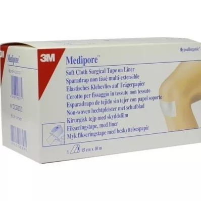 MEDIPORE Non-tissé de fixation hypoallergénique.15cmx10m 2991NP-3, 1 pc