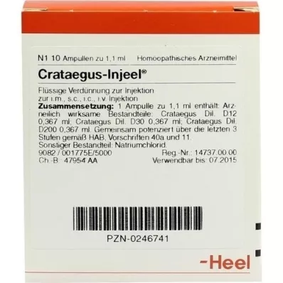 CRATAEGUS INJEEL Ampoules, 10 pc CRATAEGUS INJEEL Ampoules, 10 pc