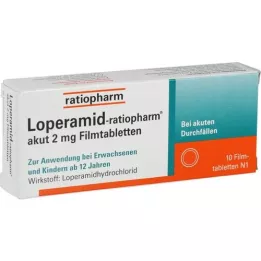 LOPERAMID-ratiopharm aigu 2 mg comprimés pelliculés, 10 pc