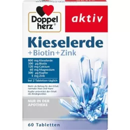 DOPPELHERZ Comprimés de silice+biotine+zinc, 60 pc