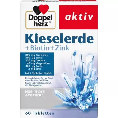 DOPPELHERZ Comprimés de silice+biotine+zinc, 60 pc DOPPELHERZ Comprimés de silice+biotine+zinc, 60 pc