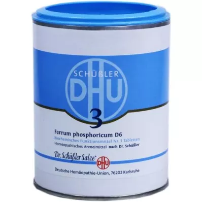 BIOCHEMIE DHU 3 comprimés Ferrum phosphoricum D 6, 1000 pc BIOCHEMIE DHU 3 comprimés Ferrum phosphoricum D 6, 1000 pc