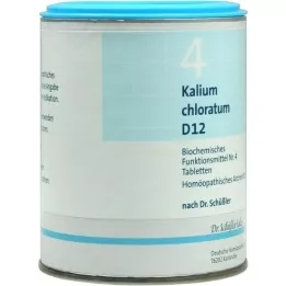 BIOCHEMIE DHU 4 Chloratum de potassium D 12 comprimés, 1000 pièces