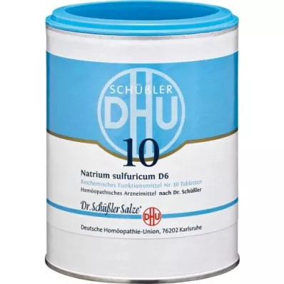 BIOCHEMIE DHU 10 comprimés Natrum sulfuricum D 6, 1000 pc BIOCHEMIE DHU 10 comprimés Natrum sulfuricum D 6, 1000 pc