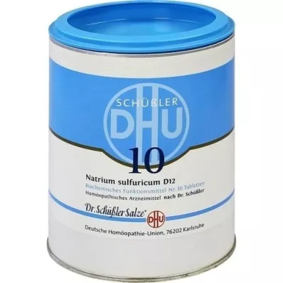 BIOCHEMIE DHU 10 comprimés Natrum sulfuricum D 12, 1000 pc