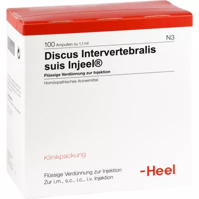 DISCUS INTERVERTEBRALIS Suis Injeel Ampoules, 100 pc DISCUS INTERVERTEBRALIS Suis Injeel Ampoules, 100 pc