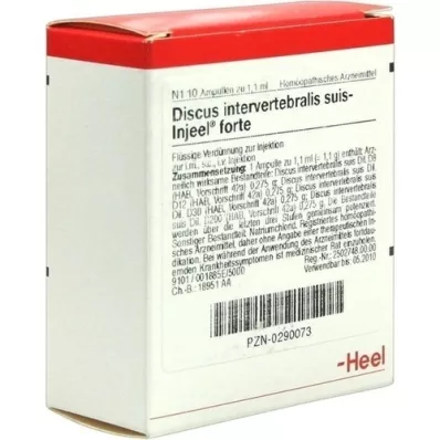 DISCUS INTERVERTEBRALIS Suis Injeel Forte Ampoules, 10 pc DISCUS INTERVERTEBRALIS Suis Injeel Forte Ampoules, 10 pc
