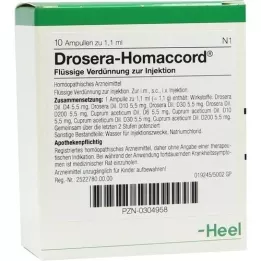 DROSERA HOMACCORD Ampoules, 10 pc
