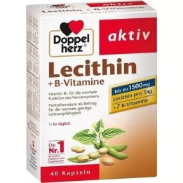 DOPPELHERZ Capsules de lécithine + vitamines B, 40 pièces
