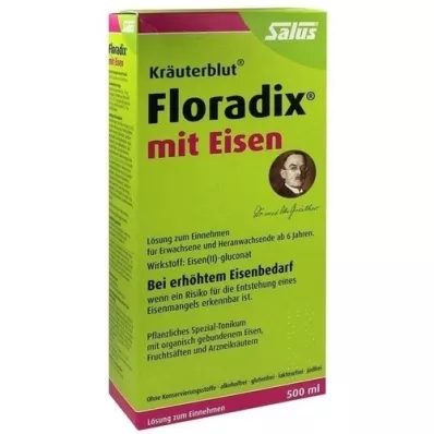 FLORADIX avec solution buvable de fer, 500 ml