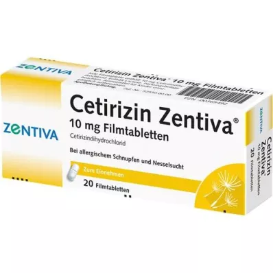CETIRIZIN Zentiva 10 mg comprimés pelliculés, 20 pc