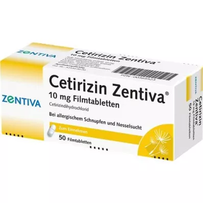 CETIRIZIN Zentiva 10 mg comprimés pelliculés, 50 pc