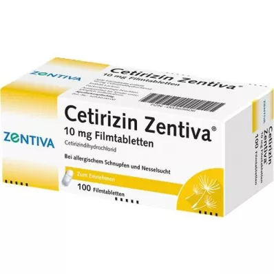 CETIRIZIN Zentiva 10 mg comprimés pelliculés, 100 pc