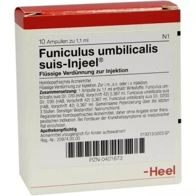 FUNICULUS UMBILICALIS Suis Injeel Ampoules, 10 pc FUNICULUS UMBILICALIS Suis Injeel Ampoules, 10 pc