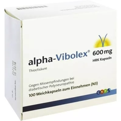 ALPHA VIBOLEX 600 mg HRK capsules molles, 100 pc ALPHA VIBOLEX 600 mg HRK capsules molles, 100 pc