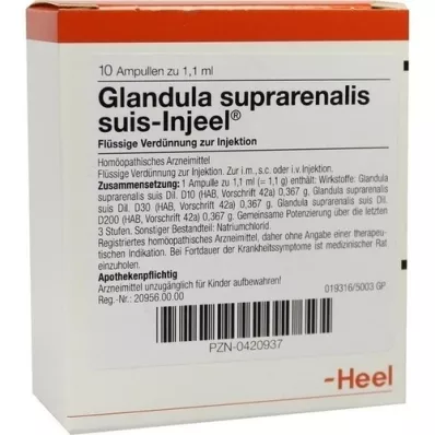 GLANDULA SUPRARENALIS Suis Injeel Ampoules, 10 pc