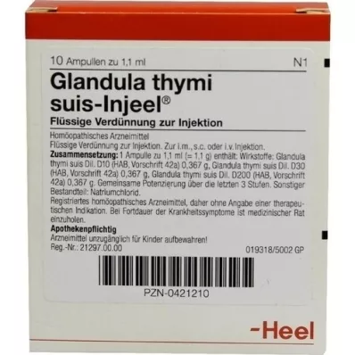 GLANDULA THYMI Suis Injeel Ampoules, 10 pc GLANDULA THYMI Suis Injeel Ampoules, 10 pc