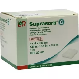 SUPRASORB C Pansement au collagène 0,8x4x6 cm, 5 pc