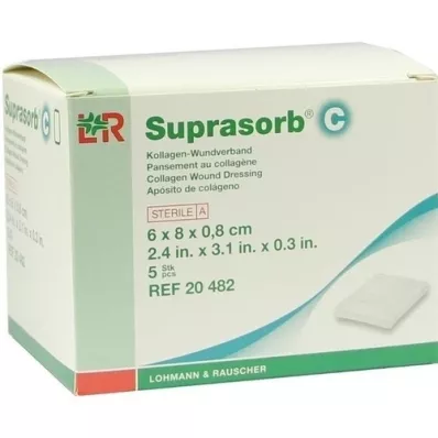 SUPRASORB C Pansement au collagène 0,8x6x8 cm, 5 pc
