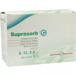 SUPRASORB C Pansement au collagène 0,8x8x12 cm, 5 pc