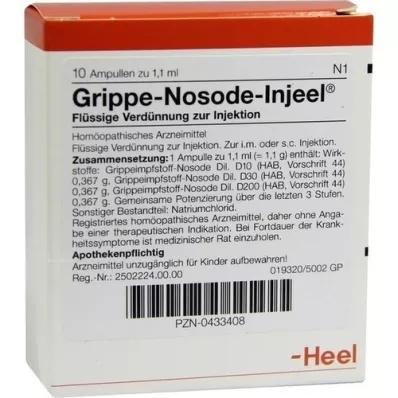 GRIPPE NOSODE Ampoules Injeel, 10 pc GRIPPE NOSODE Ampoules Injeel, 10 pc