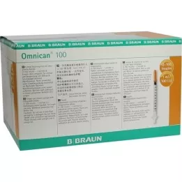 OMNICAN Seringue à insuline 1 ml U100 avec canal 0,30x12 mm, 100x1 pc